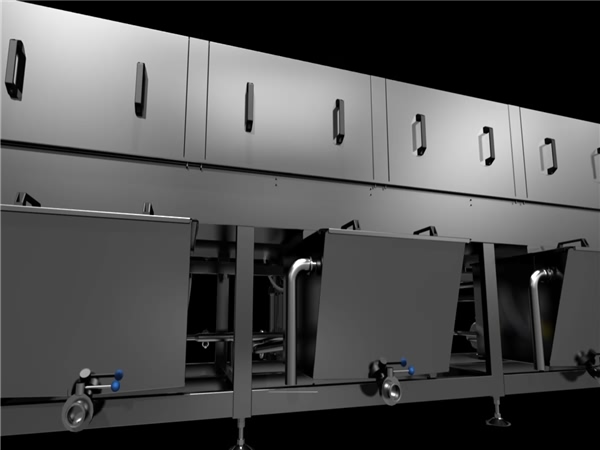 新型全自動洗筐機(jī)隧道式清洗設(shè)備