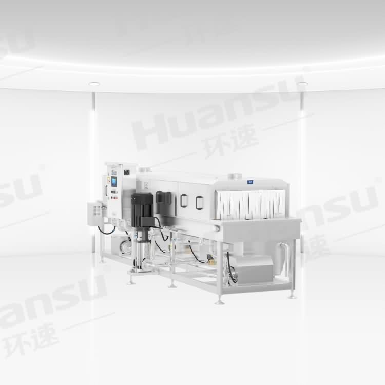鏈條式塑料筐清洗機價格  參數(shù)及工作流程 洗箱機價格